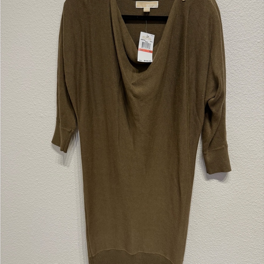 Michael Kors Khaki Sweater Dress